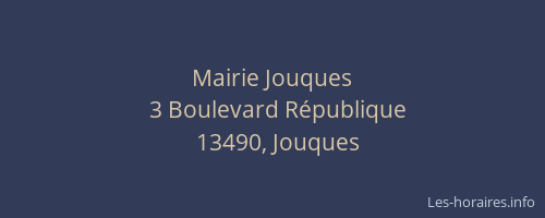 Mairie Jouques