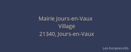 Mairie Jours-en-Vaux