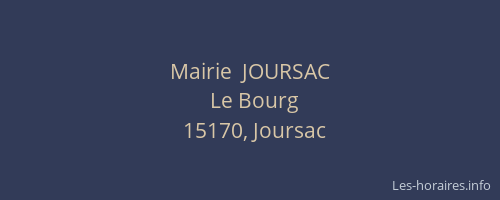 Mairie  JOURSAC