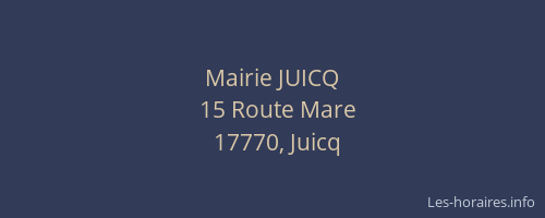 Mairie JUICQ