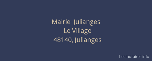 Mairie  Julianges