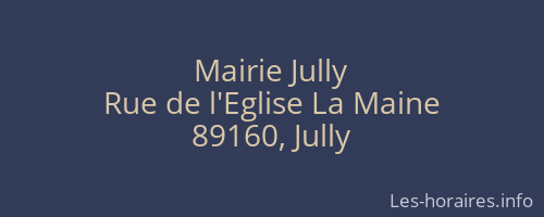 Mairie Jully