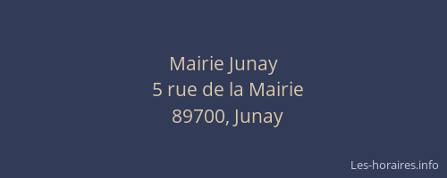 Mairie Junay