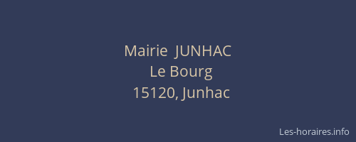 Mairie  JUNHAC