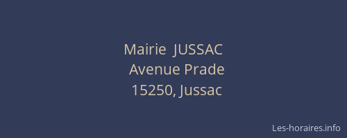 Mairie  JUSSAC