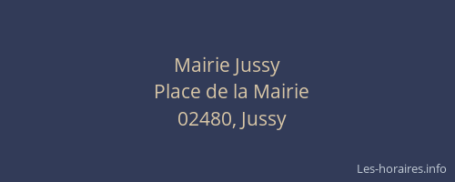 Mairie Jussy