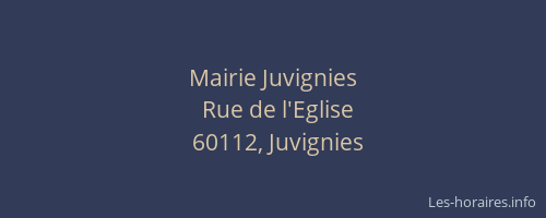 Mairie Juvignies