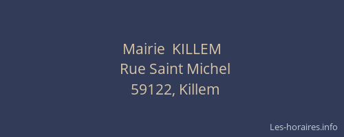 Mairie  KILLEM
