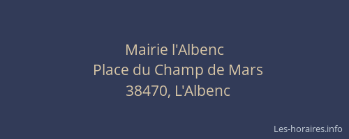 Mairie l'Albenc