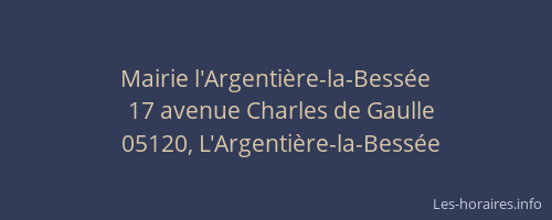Mairie l'Argentière-la-Bessée