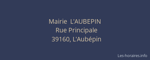 Mairie  L'AUBEPIN