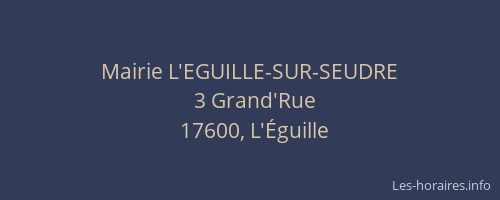Mairie L'EGUILLE-SUR-SEUDRE