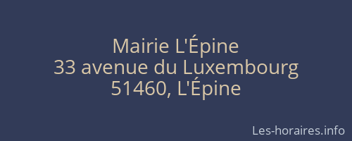 Mairie L'Épine