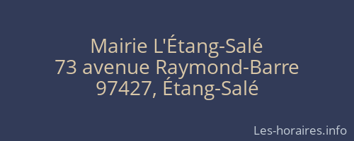 Mairie L'Étang-Salé