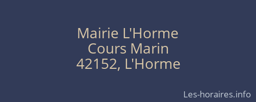 Mairie L'Horme