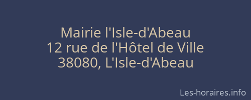Mairie l'Isle-d'Abeau
