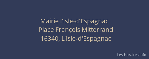 Mairie l'Isle-d'Espagnac