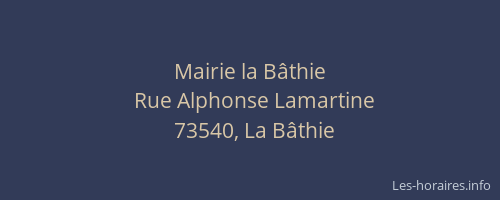 Mairie la B&acirc;thie