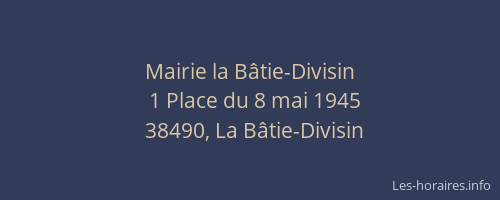 Mairie la B&acirc;tie-Divisin