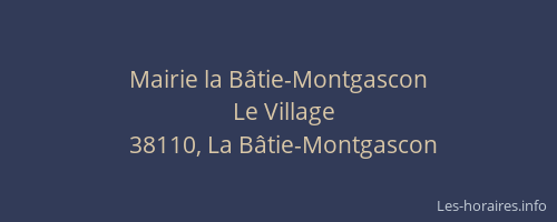 Mairie la Bâtie-Montgascon