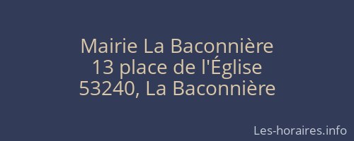 Mairie La Baconnière