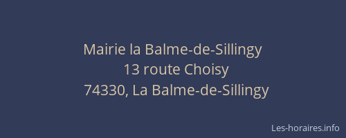 Mairie la Balme-de-Sillingy