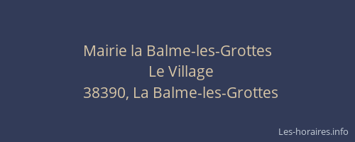 Mairie la Balme-les-Grottes