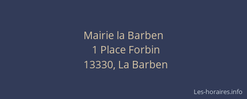 Mairie la Barben