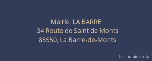 Mairie  LA BARRE