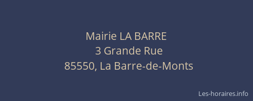 Mairie LA BARRE
