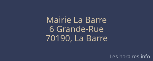 Mairie La Barre