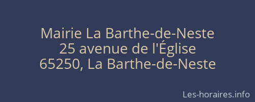 Mairie La Barthe-de-Neste