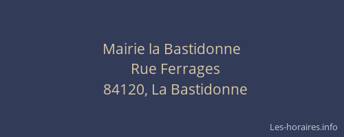 Mairie la Bastidonne