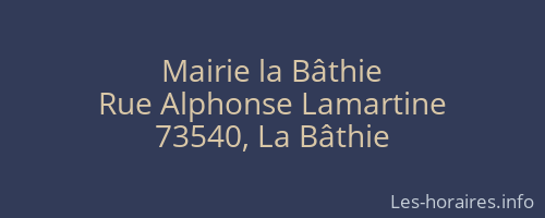 Mairie la Bâthie