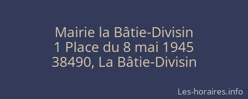 Mairie la Bâtie-Divisin