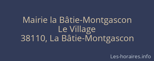 Mairie la Bâtie-Montgascon