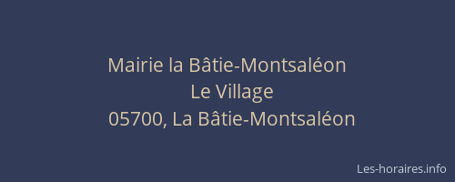 Mairie la Bâtie-Montsaléon