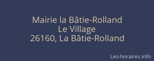 Mairie la Bâtie-Rolland