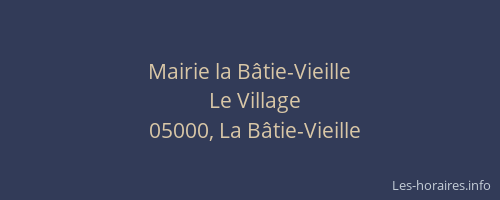 Mairie la Bâtie-Vieille