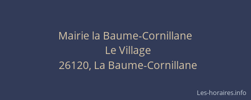 Mairie la Baume-Cornillane