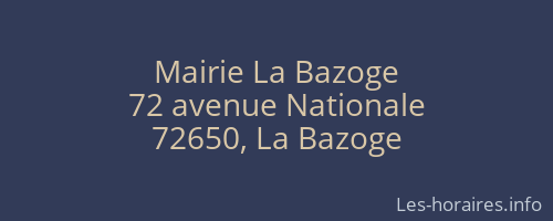 Mairie La Bazoge