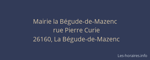 Mairie la B&eacute;gude-de-Mazenc