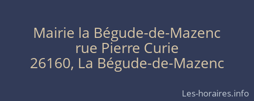 Mairie la Bégude-de-Mazenc