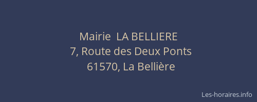 Mairie  LA BELLIERE