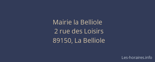 Mairie la Belliole