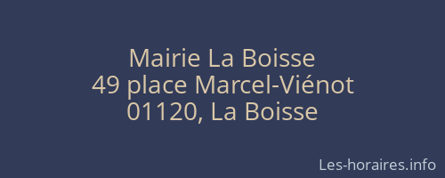 Mairie La Boisse
