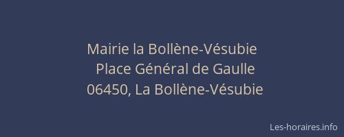 Mairie la Bollène-Vésubie
