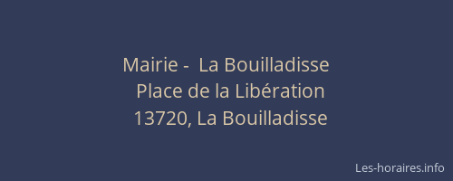 Mairie -  La Bouilladisse