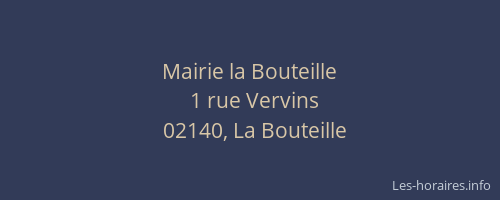 Mairie la Bouteille