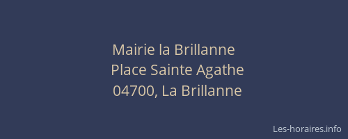 Mairie la Brillanne